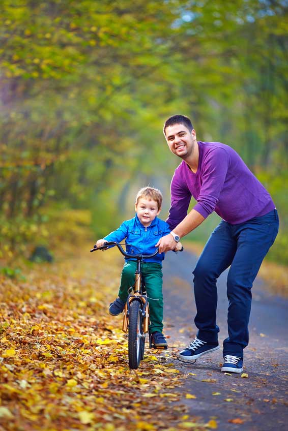 Learning to ride a bike