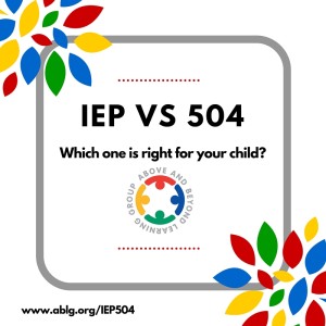 IEP vs 504 plans